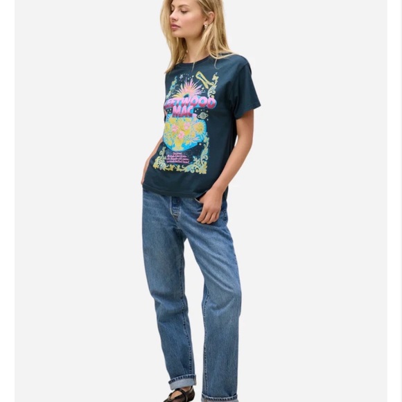 DAYDREAMER Fleetwood Mac Celestial Bouquet Boyfriend Tee NWT - Picture 3 of 4